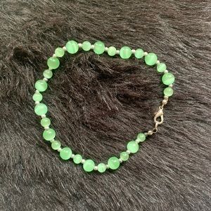 Green ankle bracelet